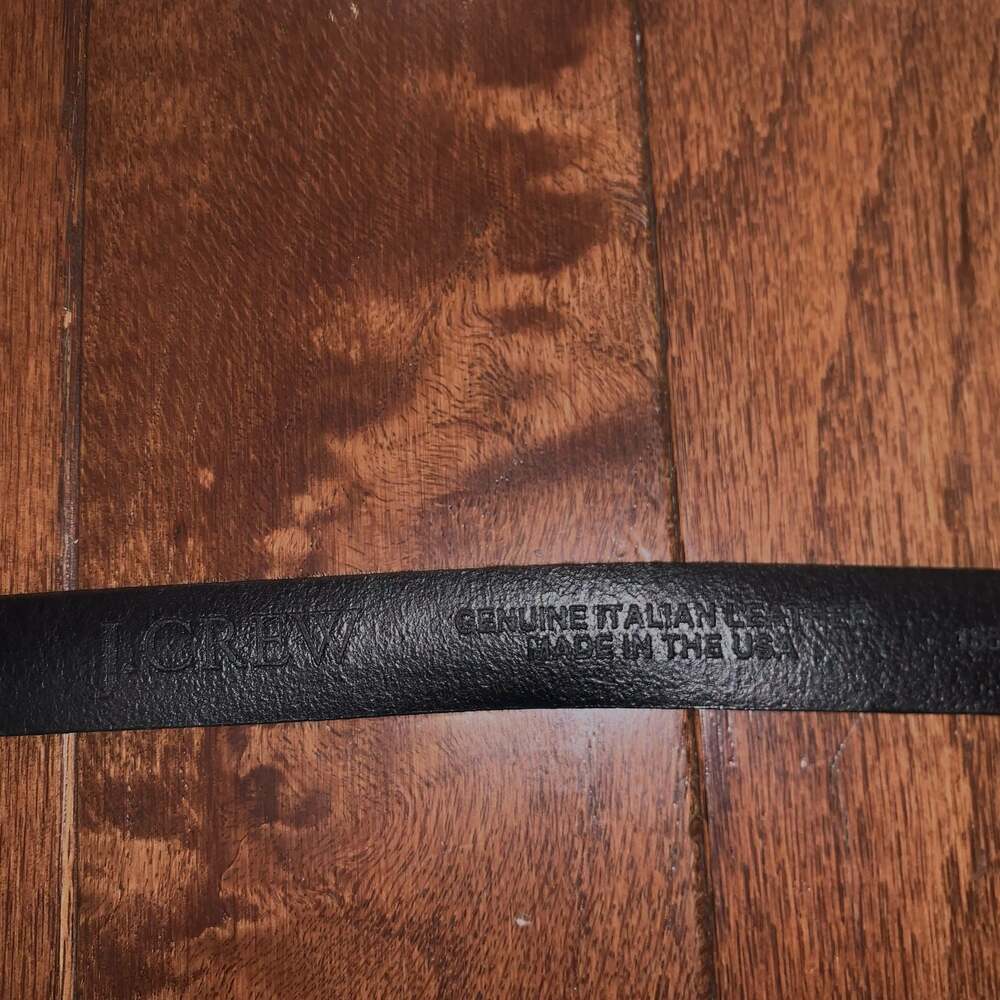 J.Crew Italian Leopard Print Belt Genuine Leather Made USA Y2K Chic M - Picture 3 of 4